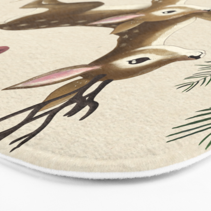 winter deer // repeat pattern Bath Mat Gallery Image 3