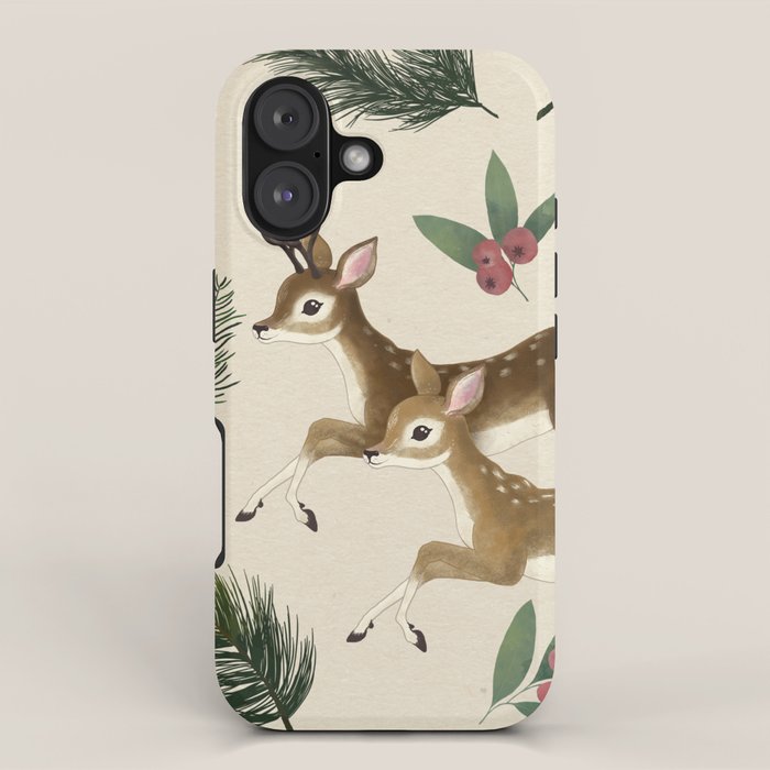 winter deer // repeat pattern iPhone Case Gallery Image 1