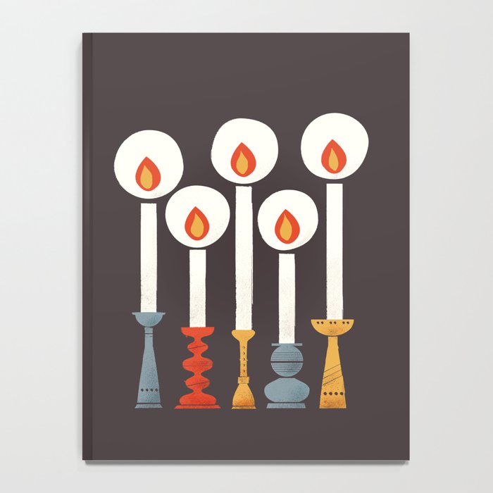Festive Retro Candles Notebook Gallery Image 4