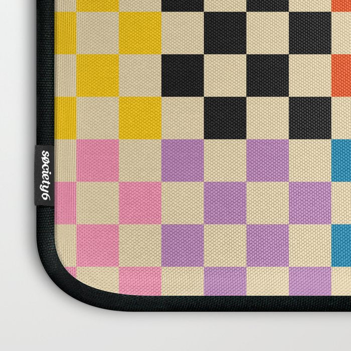 Colorful Checkerboard Laptop Sleeve Gallery Image 3