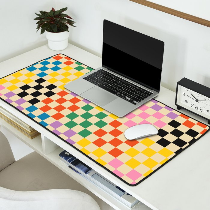 Colorful Checkerboard Desk Mat Gallery Image 2