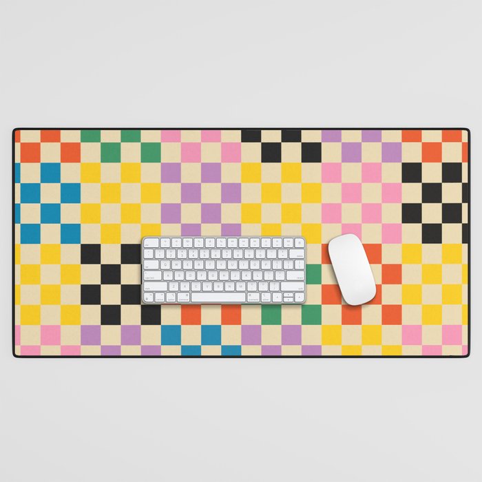 Colorful Checkerboard Desk Mat Gallery Image 1