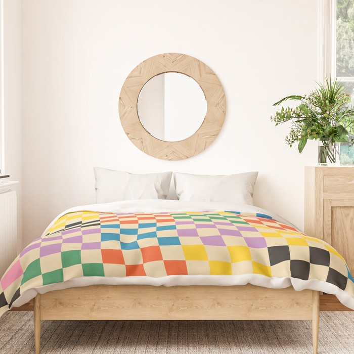 Colorful Checkerboard Duvet Cover Gallery Image 3