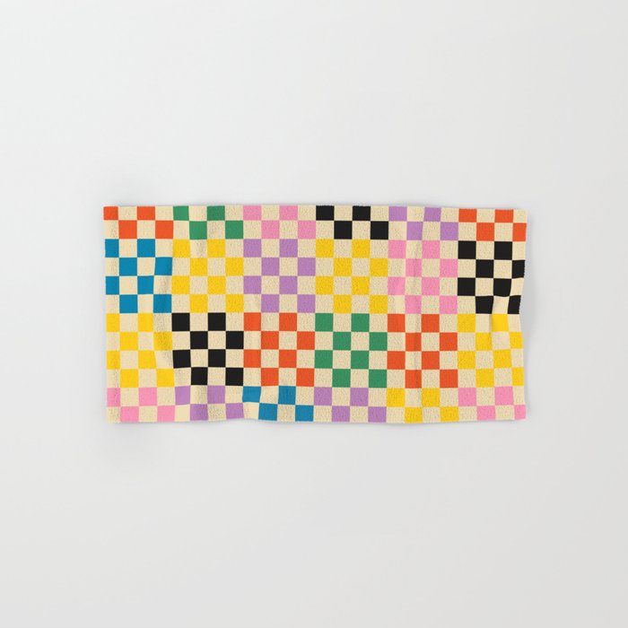 Colorful Checkerboard Bath Towel Gallery Image 1