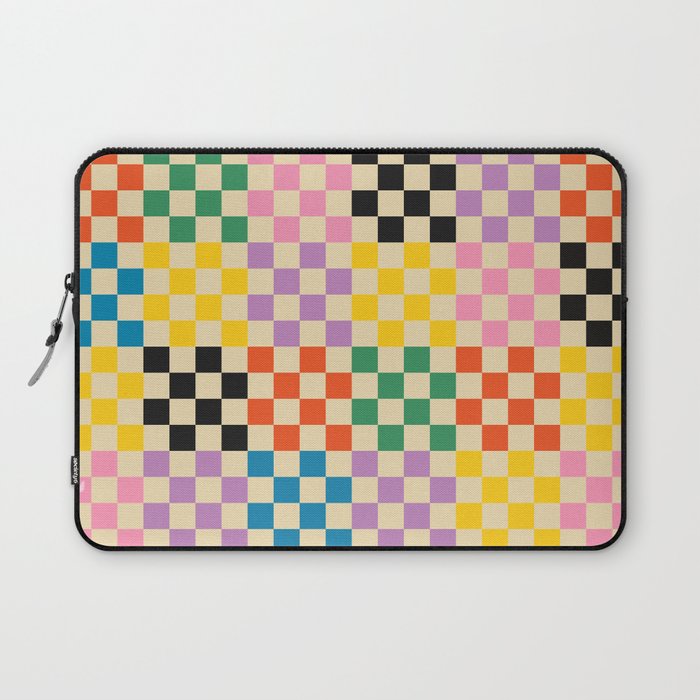 Colorful Checkerboard Laptop Sleeve Gallery Image 1