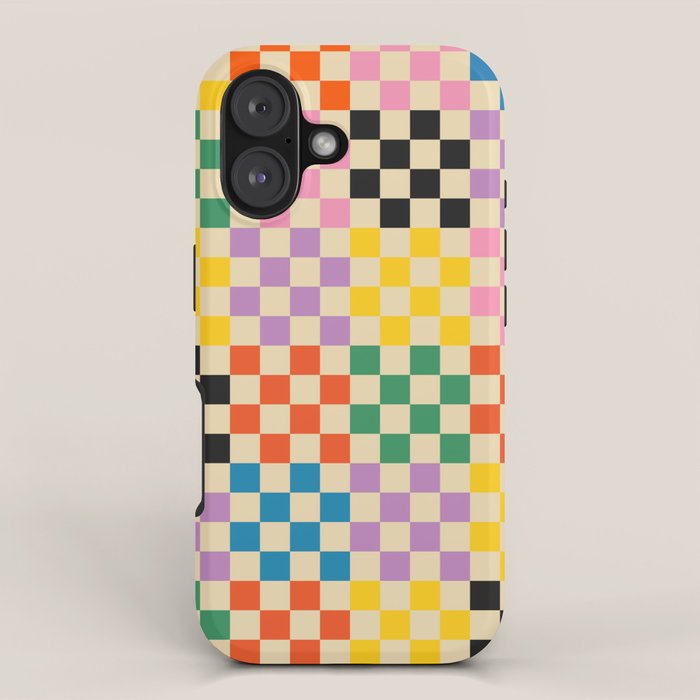 Colorful Checkerboard iPhone Case Gallery Image 1