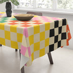 Colorful Checkerboard Tablecloth Gallery Image 3