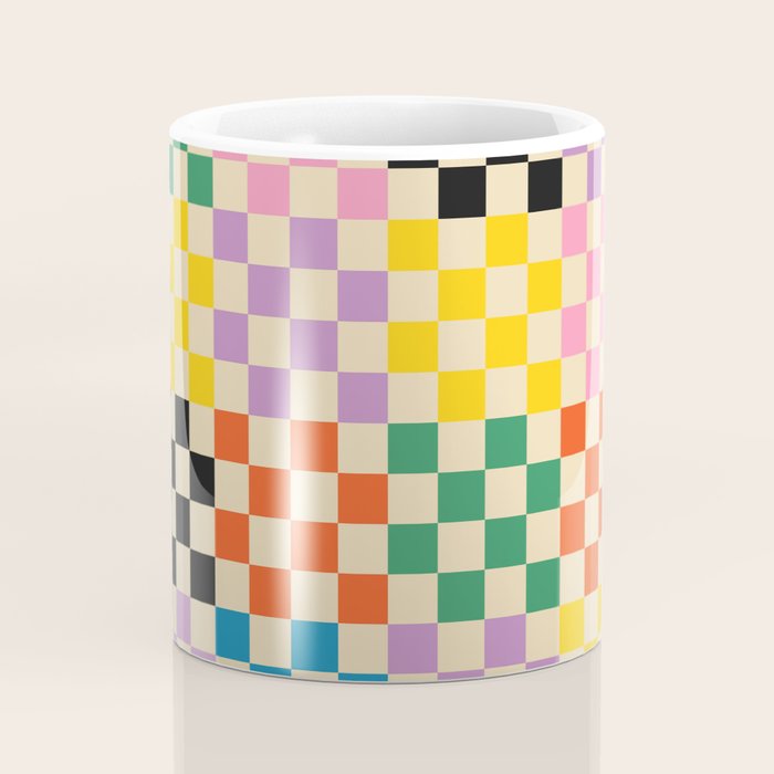 Colorful Checkerboard Coffee Mug Gallery Image 4