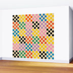 Colorful Checkerboard Wall Mural Gallery Image 2