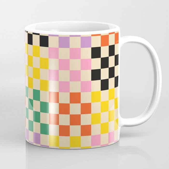Colorful Checkerboard Coffee Mug Gallery Image 1