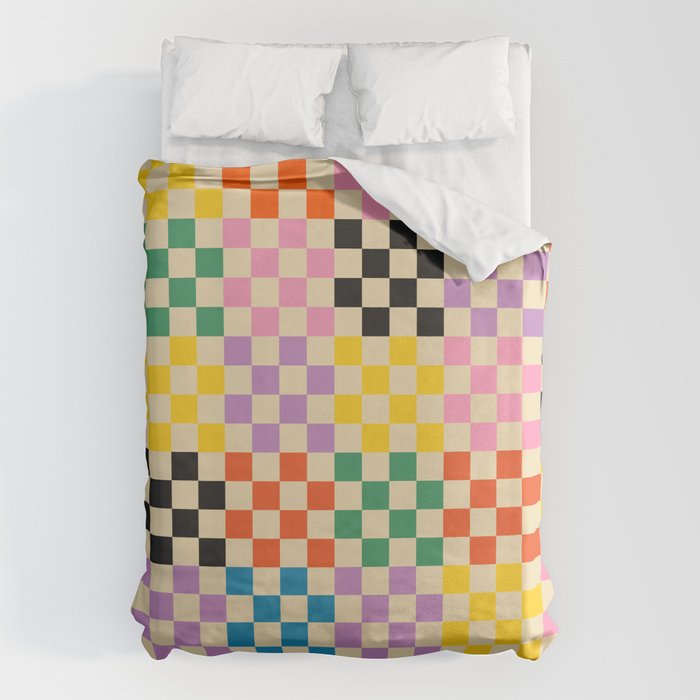 Colorful Checkerboard Duvet Cover Gallery Image 6