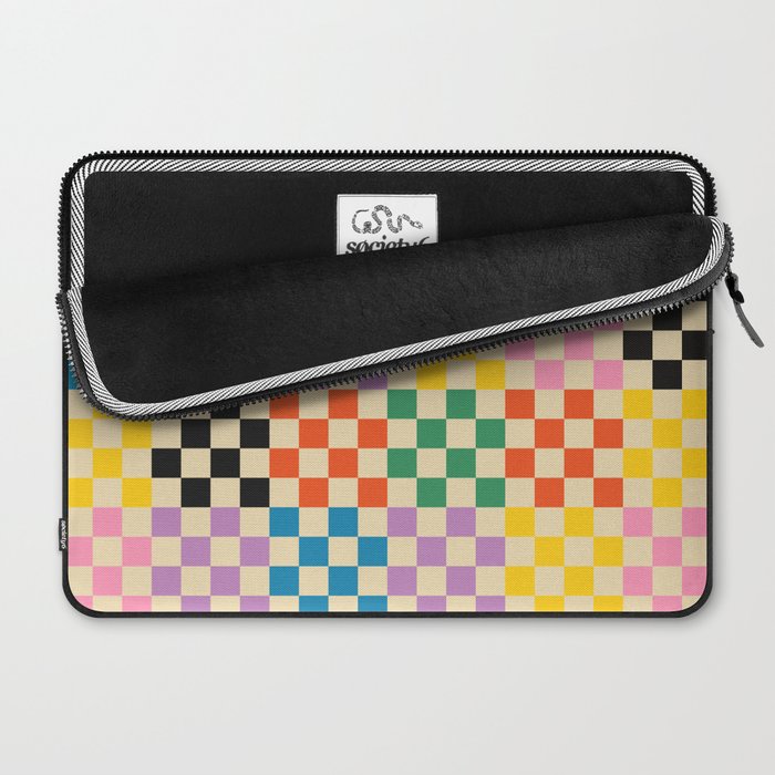 Colorful Checkerboard Laptop Sleeve Gallery Image 2