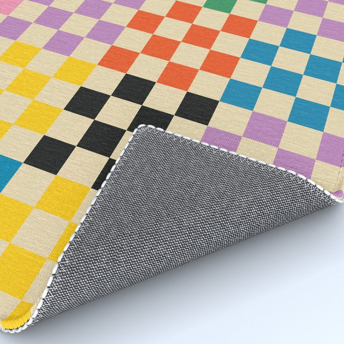 Colorful Checkerboard Rug Gallery Image 4