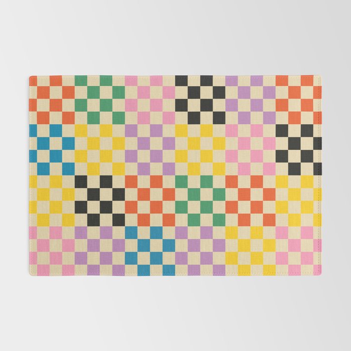 Colorful Checkerboard Rug Gallery Image 2