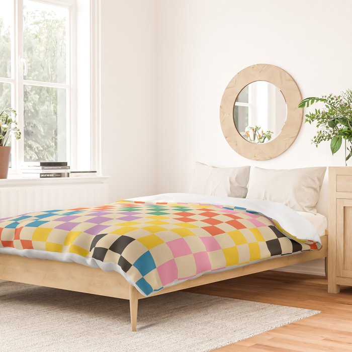 Colorful Checkerboard Duvet Cover Gallery Image 2