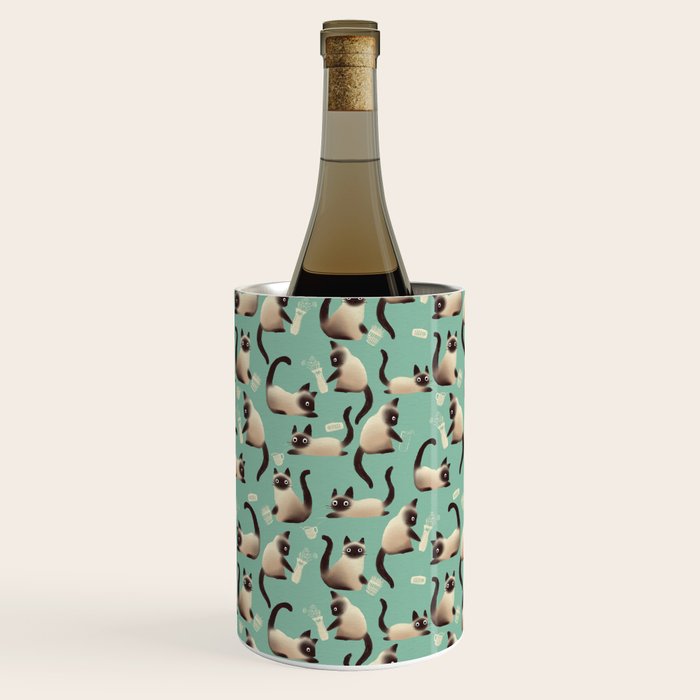 Bad Siamese Cats Knocking Stuff Over Wine Chiller Gallery Image 1
