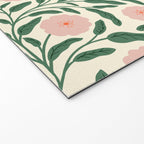 Bold Pink Botanical Blooms on Light Pattern Welcome Mat Gallery Image 2