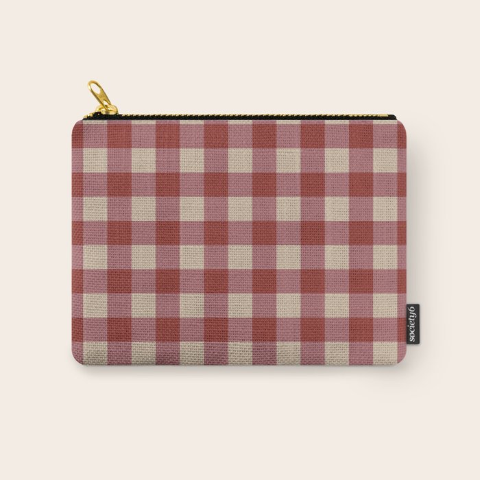 Bordeaux Checkered Theme Carry All Pouch Gallery Image 1