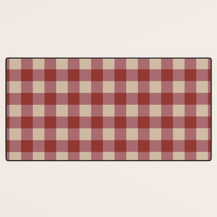 Bordeaux Checkered Theme Desk Mat Gallery Image 3