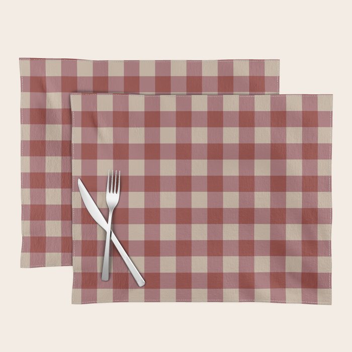 Bordeaux Checkered Theme Placemat Gallery Image 1