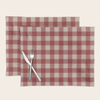 Bordeaux Checkered Theme Placemat Gallery Image 1