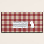 Bordeaux Checkered Theme Desk Mat Gallery Image 1