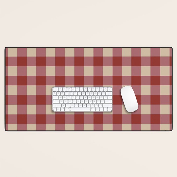 Bordeaux Checkered Theme Desk Mat Gallery Image 1