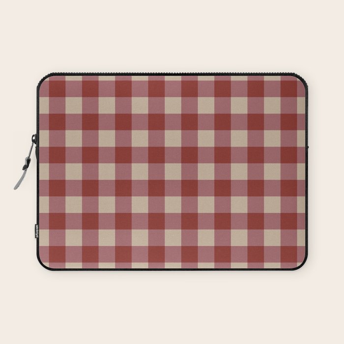 Bordeaux Checkered Theme Laptop Sleeve Gallery Image 1