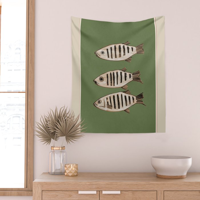 Abstract Fish Study II Wall Tapestry Gallery Image 2