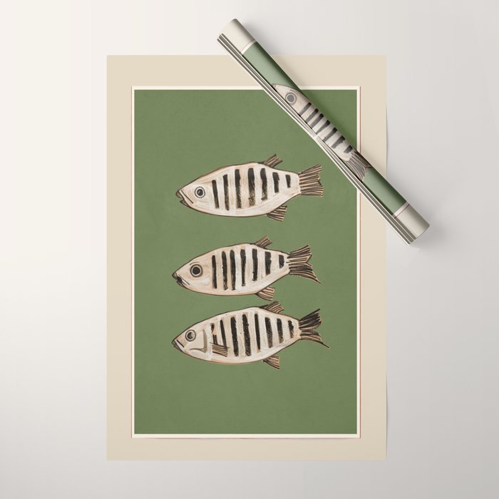 Abstract Fish Study II Wrapping Paper Gallery Image 1