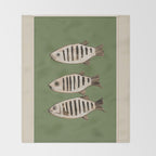 Abstract Fish Study II Throw Blanket Gallery Image 2