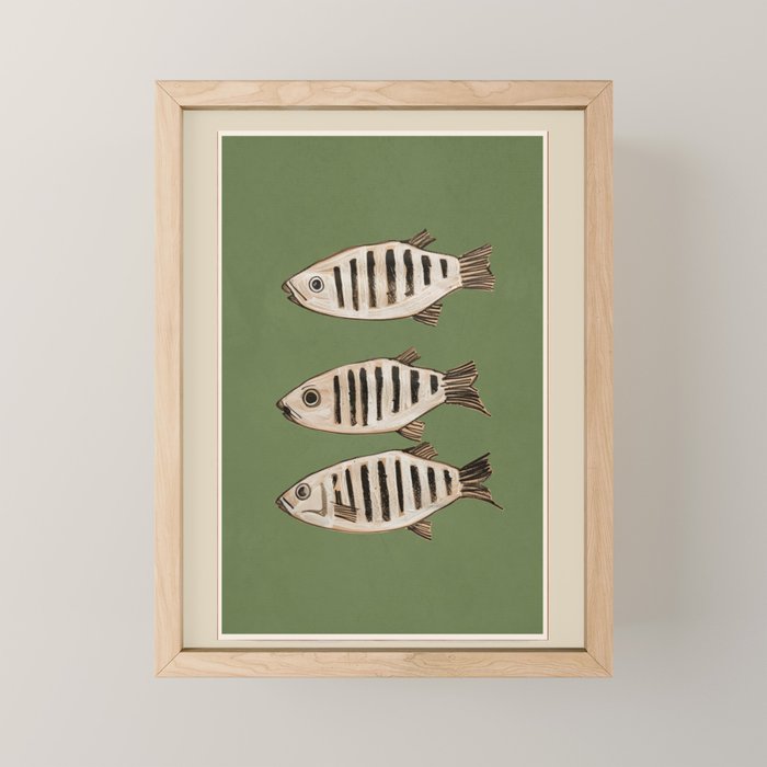Abstract Fish Study II Mini Art Print Gallery Image 1