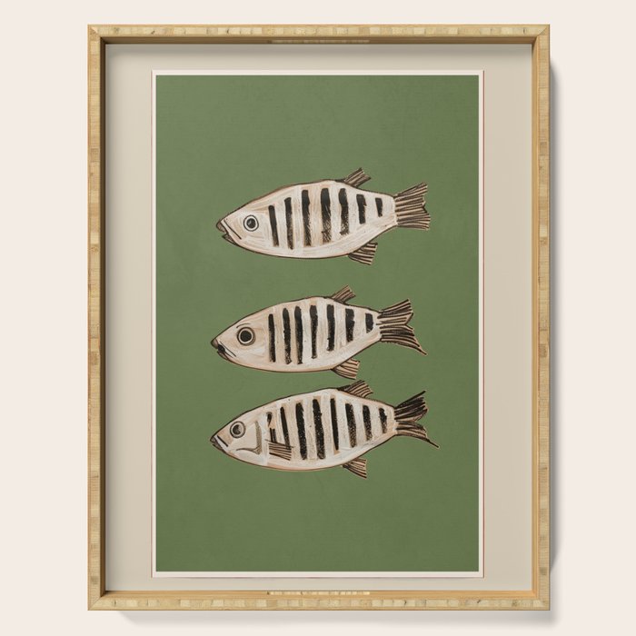 Abstract Fish Study II Serving Tray Gallery Image 1