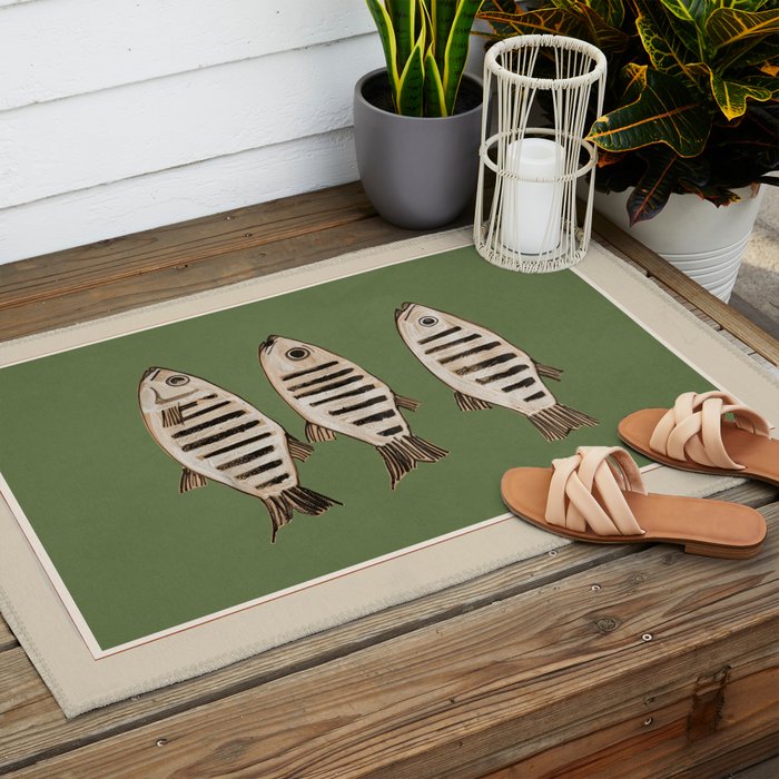 Abstract Fish Study II Outdoor Rug Gallery Image 2