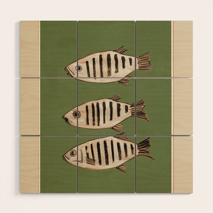 Abstract Fish Study II Wood Wall Art Gallery Image 1