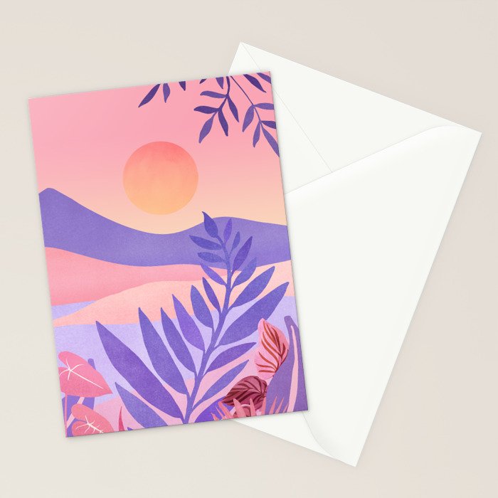South Seas Sunrise / Tropical Landscape Stationery Card Gallery Image 2