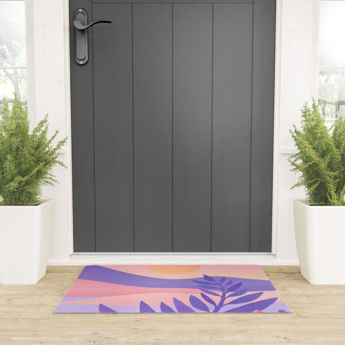 South Seas Sunrise / Tropical Landscape Welcome Mat Gallery Image 3