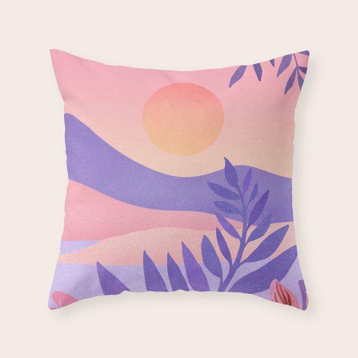South Seas Sunrise / Tropical Landscape Throw Pillow Gallery Image 6