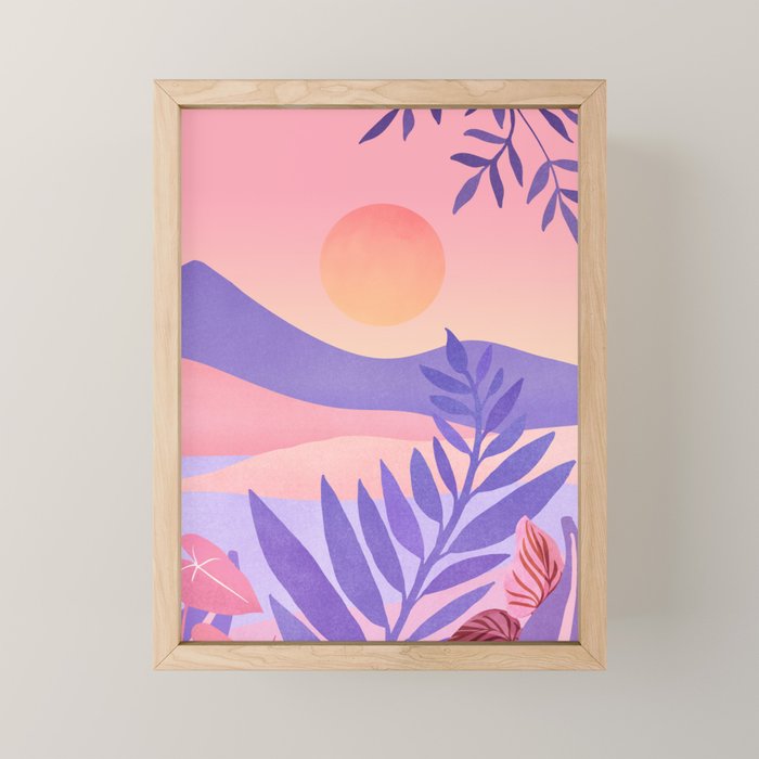 South Seas Sunrise / Tropical Landscape Mini Art Print Gallery Image 1