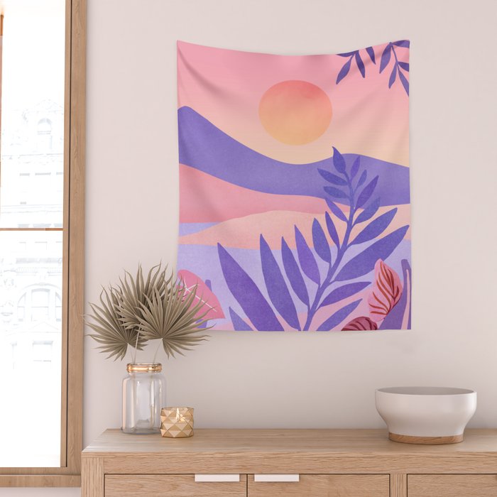 South Seas Sunrise / Tropical Landscape Wall Tapestry Gallery Image 2