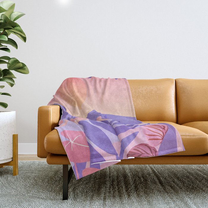 South Seas Sunrise / Tropical Landscape Throw Blanket Gallery Image 1