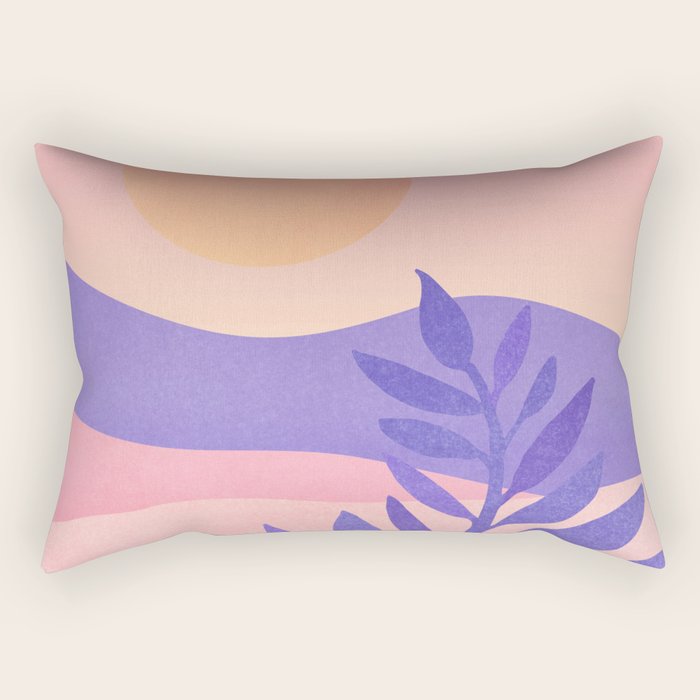 South Seas Sunrise / Tropical Landscape Rectangular Pillow Gallery Image 1