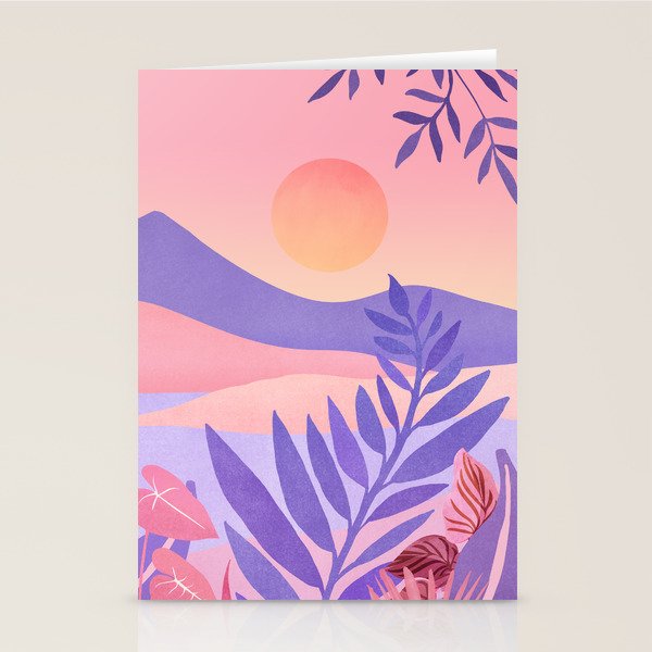 South Seas Sunrise / Tropical Landscape Stationery Card Gallery Image 2