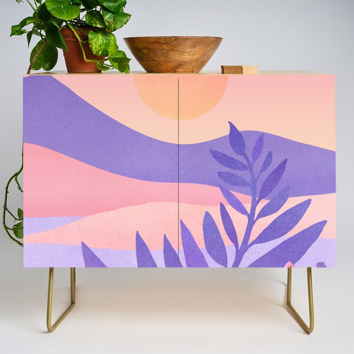 South Seas Sunrise / Tropical Landscape Credenza Gallery Image 1