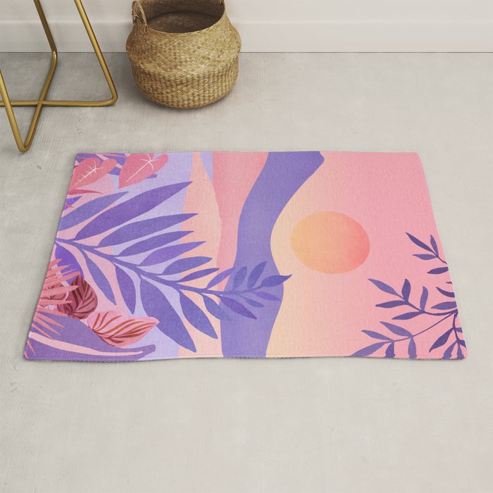 South Seas Sunrise / Tropical Landscape Rug Gallery Image 1
