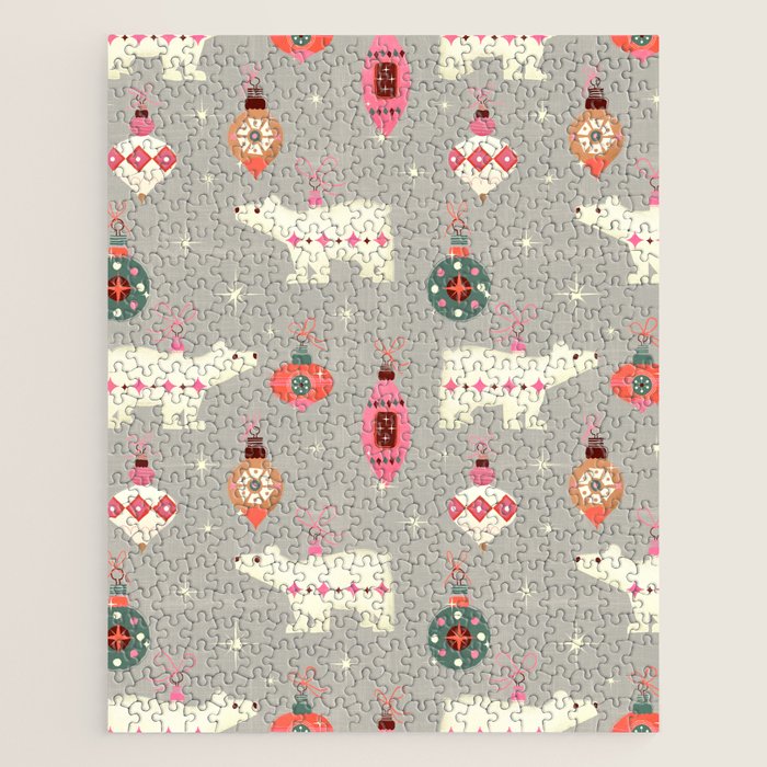 Festive Ornaments And Polar Bear Jigsaw Puzzle Gallery Image 1