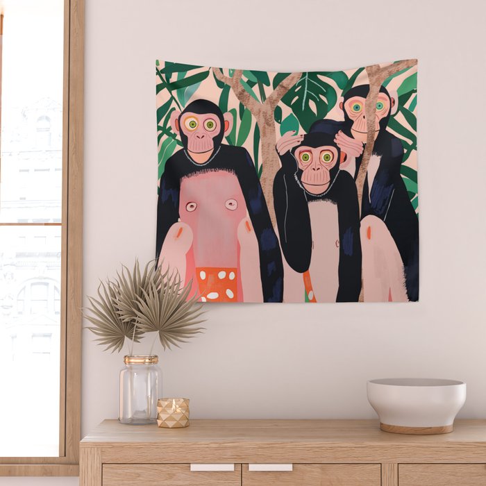 Jungle Trio Wall Tapestry Gallery Image 2