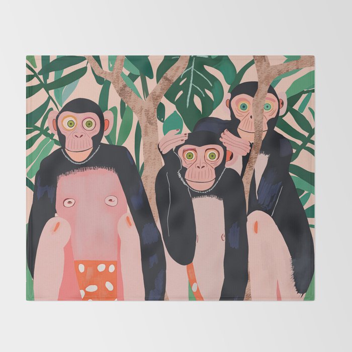 Jungle Trio Throw Blanket Gallery Image 2