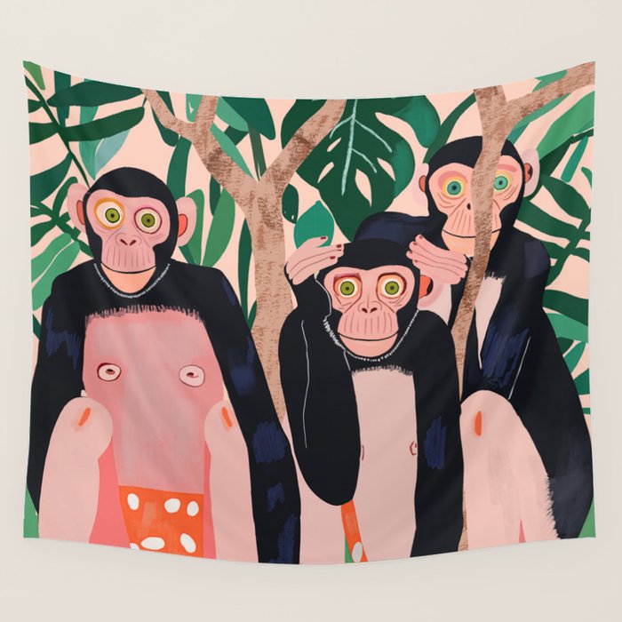 Jungle Trio Wall Tapestry Gallery Image 4