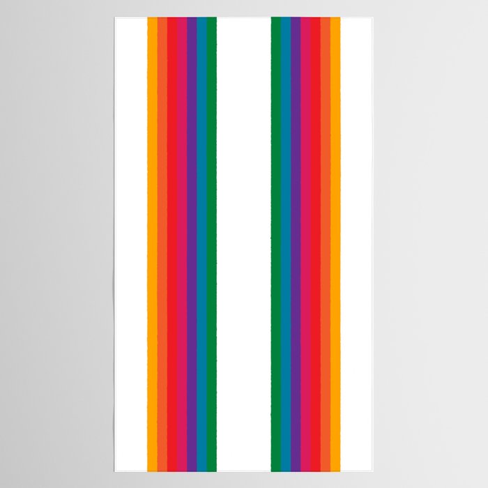 Retro Bright Rainbow - Straight Tablecloth Gallery Image 2